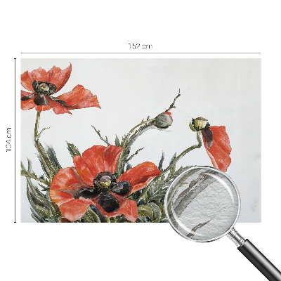 Photo wall mural Red poppies