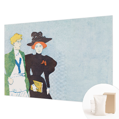 Wall mural for bedroom in a retro style