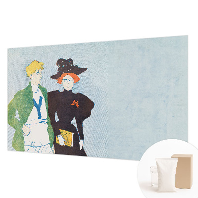 Wall mural for bedroom in a retro style