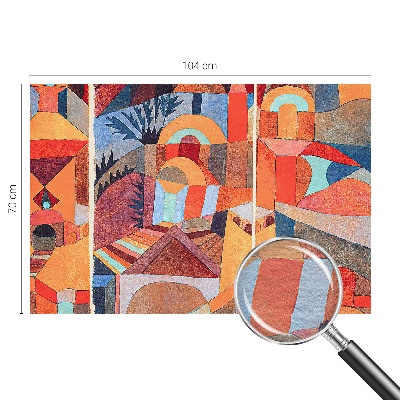 Wallpaper mural for living room with a colorful mosaic design