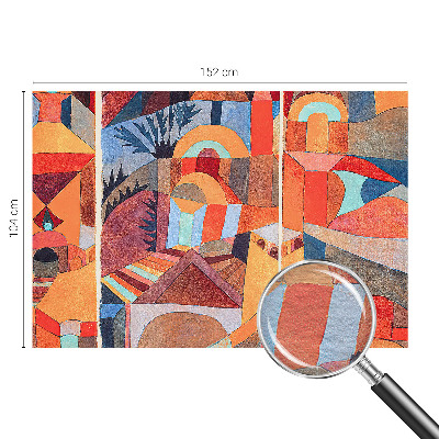 Wallpaper mural for living room with a colorful mosaic design
