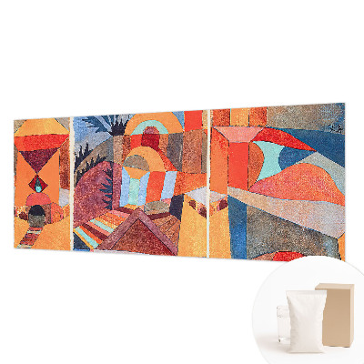 Wallpaper mural for living room with a colorful mosaic design
