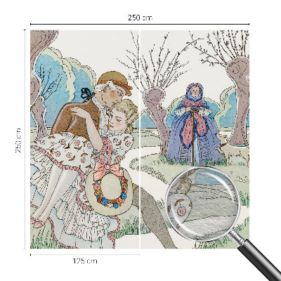 Bedroom wall mural wallpaper Romantic scene