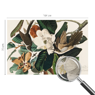 Custom size wall mural Birds magnolias