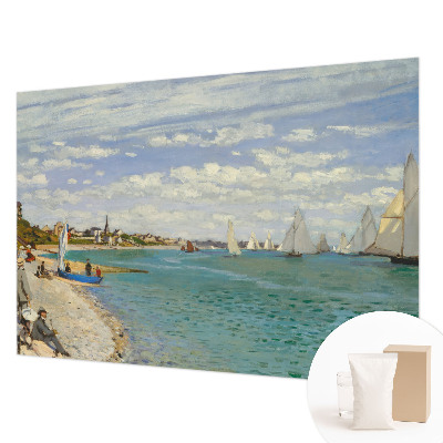 Premium wall mural for bedroom with a seaside landscape design