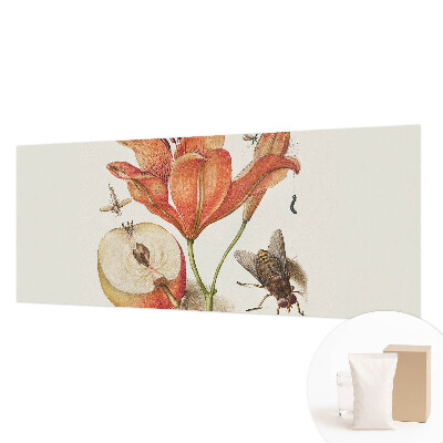 Non-woven wall mural with a botanical illustration