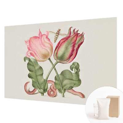 Premium photo wallpaper featuring a tulip design