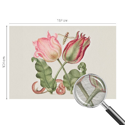 Premium photo wallpaper featuring a tulip design