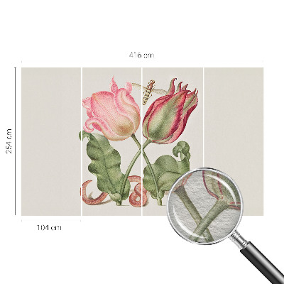 Premium photo wallpaper featuring a tulip design