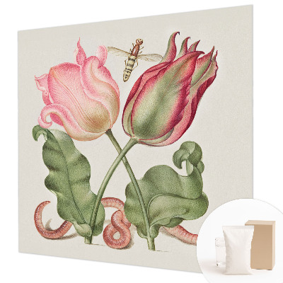 Premium photo wallpaper featuring a tulip design