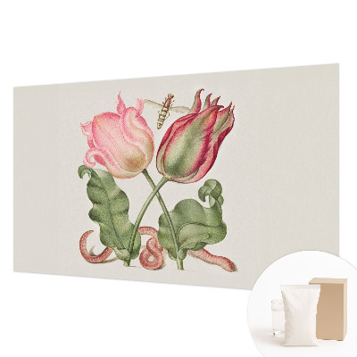 Premium photo wallpaper featuring a tulip design