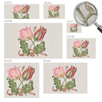 Premium photo wallpaper featuring a tulip design