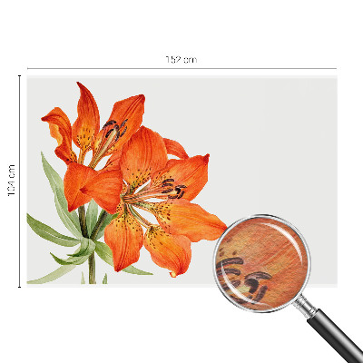 Wall mural with an orange lily motif