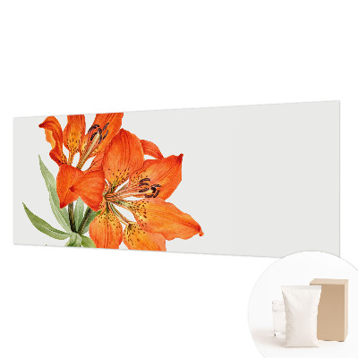 Wall mural with an orange lily motif