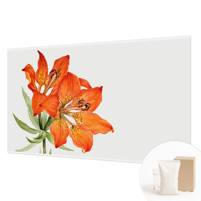 Wall mural with an orange lily motif