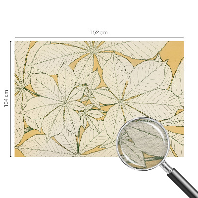 Photo wall mural with chestnut leaves design