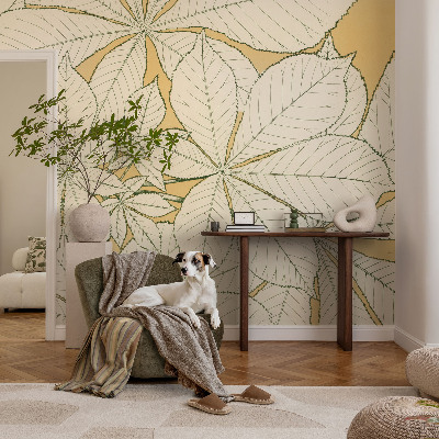 Photo wall mural Chestnut leaves