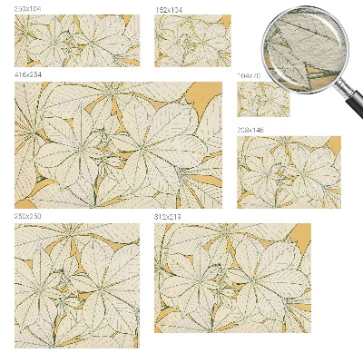 Photo wall mural with chestnut leaves design