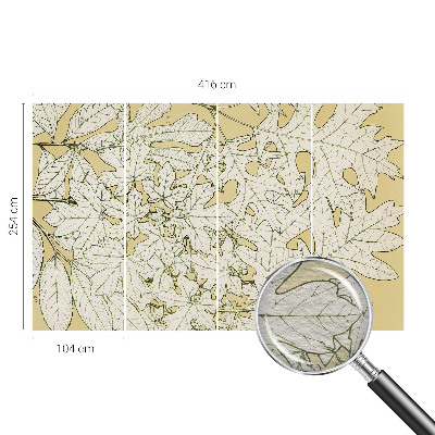 Photo wallpaper with a motif of tree leaves