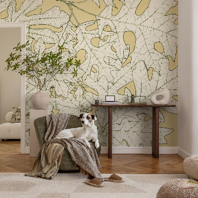 Photo wallpaper with a motif of tree leaves