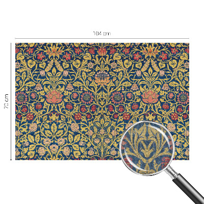Wall mural for bedroom with a floral pattern
