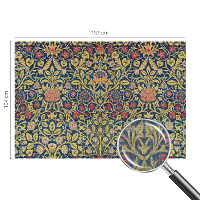 Wall mural for bedroom with a floral pattern