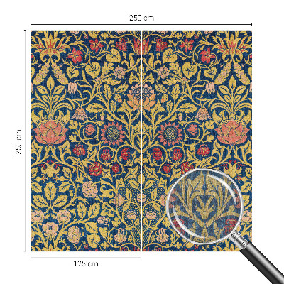 Wall mural for bedroom with a floral pattern