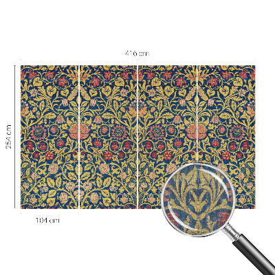 Wall mural for bedroom with a floral pattern