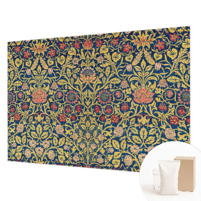 Wall mural for bedroom with a floral pattern