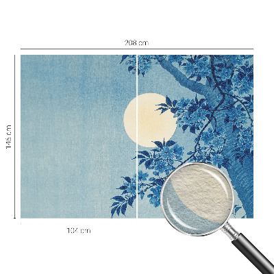 Wall mural for living room with a Flower Moon design