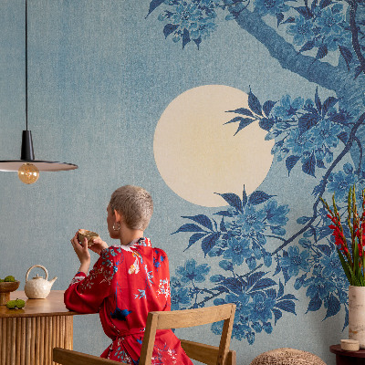 Wall mural for living room Flower Moon