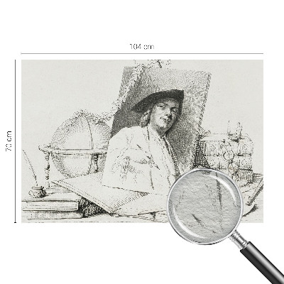Bedroom wall mural wallpaper with an artistic portrait design