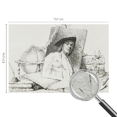 Bedroom wall mural wallpaper with an artistic portrait design