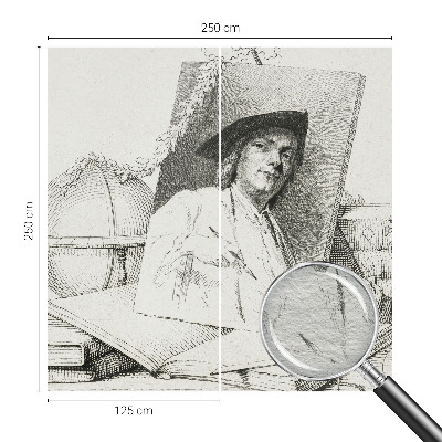 Bedroom wall mural wallpaper with an artistic portrait design