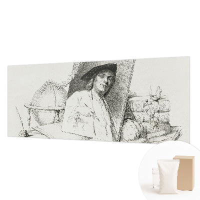 Bedroom wall mural wallpaper with an artistic portrait design