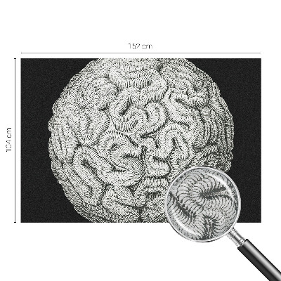 Wallpaper mural for living room with a spherical structure motif