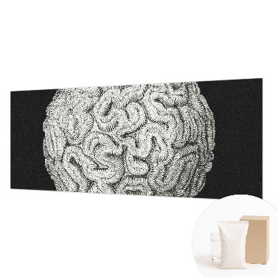 Wallpaper mural for living room with a spherical structure motif