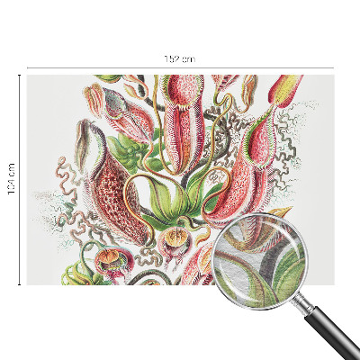 Large wallpaper mural with detailed plant motif