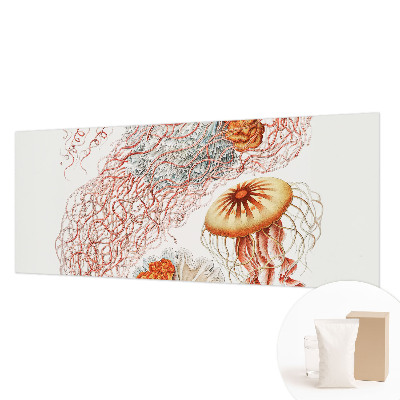 Custom size wall mural with a fancy jellyfish design