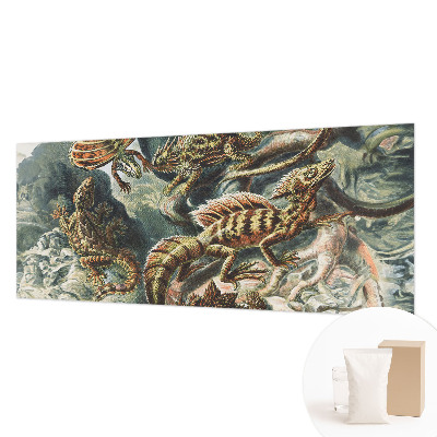 Large wall mural wallpaper featuring exotic reptiles