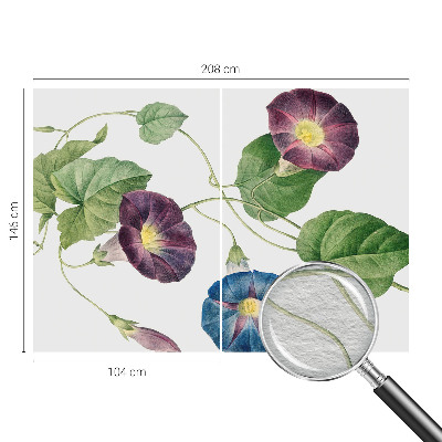 Modern wall mural with a floristic elegant motif