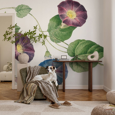 Modern wall mural with a floristic elegant motif