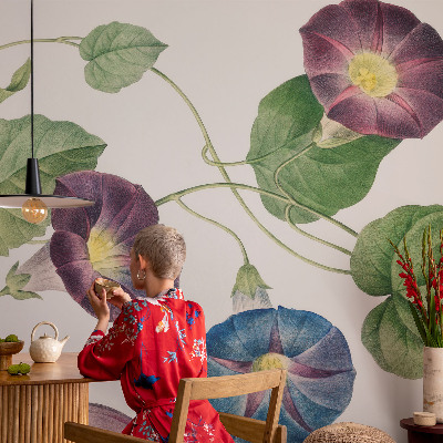 Modern wall mural with a floristic elegant motif