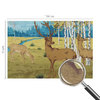 High quality wall mural wallpaper with a forest harmony design