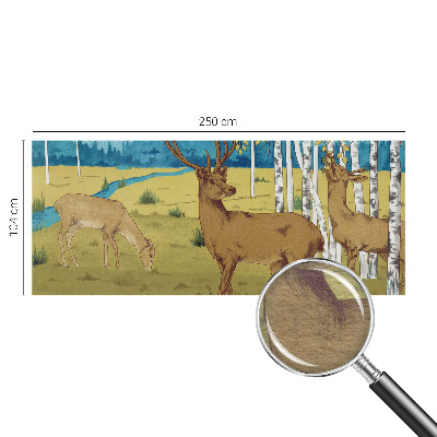 High quality wall mural wallpaper with a forest harmony design