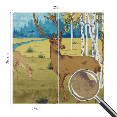 High quality wall mural wallpaper with a forest harmony design