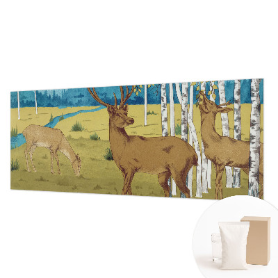 High quality wall mural wallpaper with a forest harmony design