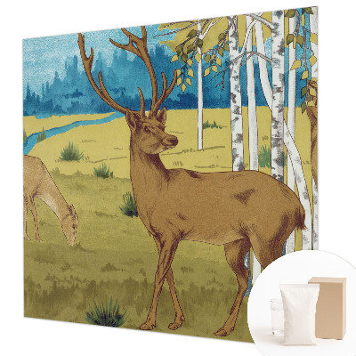 High quality wall mural wallpaper with a forest harmony design