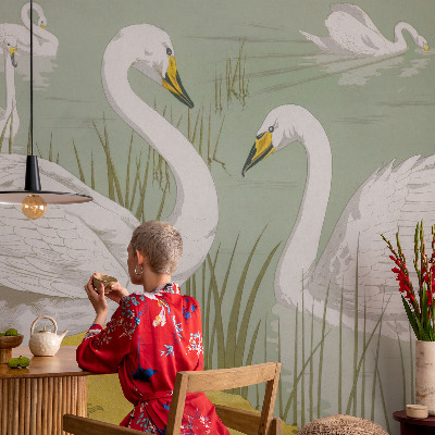 High quality photo wallpaper featuring Swan Lake