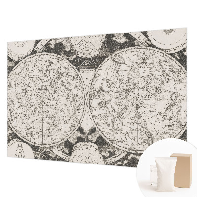Premium wall mural for bedroom featuring a detailed star map design